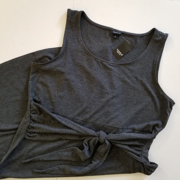 TORRID Jersey Drape Front Tie Shift Dress 2x - Picture 8 of 12